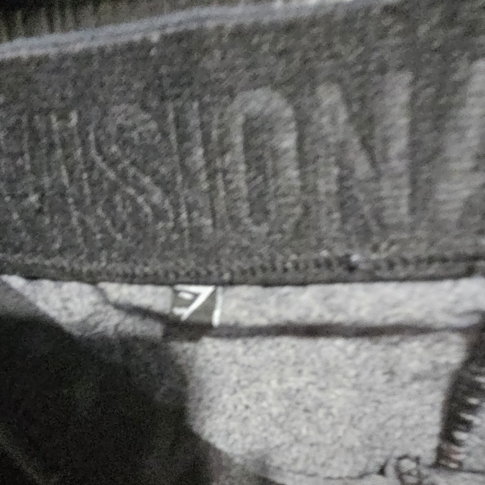 Gymshark Charcoal Leggings with White Logo - Picture 2 of 3